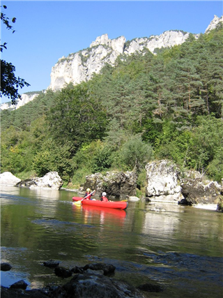 Canoeing in the Gorges du Tarn in Aveyron, France